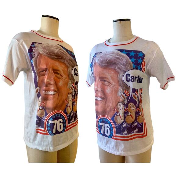 70s Jimmy Carter Campaign Shirt | RARE 1976 Graphic - Picture 3 of 8